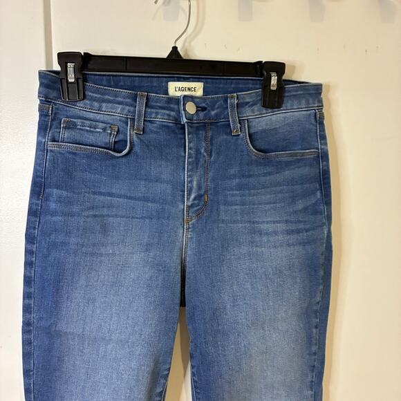 NEW L’AGENCE Margot Skinny Cropped Jeans in Light Vintage Sz 28 - Picture 3 of 12